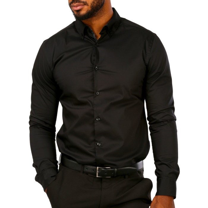 Men's black dress shirt