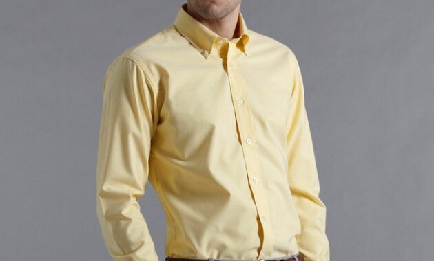 Light yellow dress shirt mens