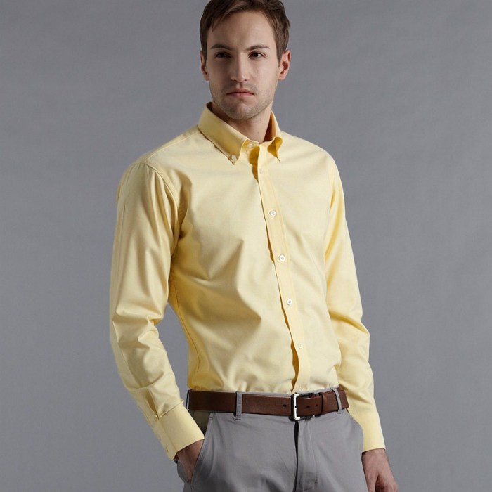 Light yellow dress shirt mens