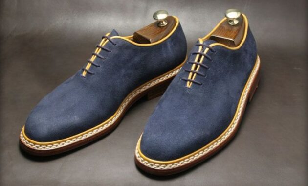 Navy suede dress shoes mens