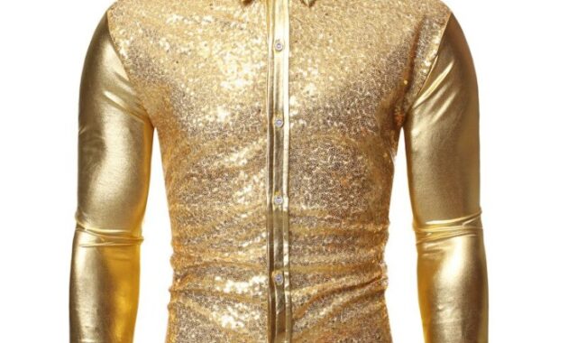 Men's gold dress shirt near me