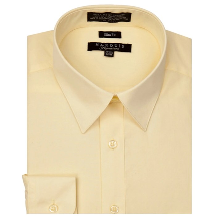 Light yellow dress shirt mens