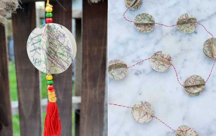 How to make decoration made out of maps