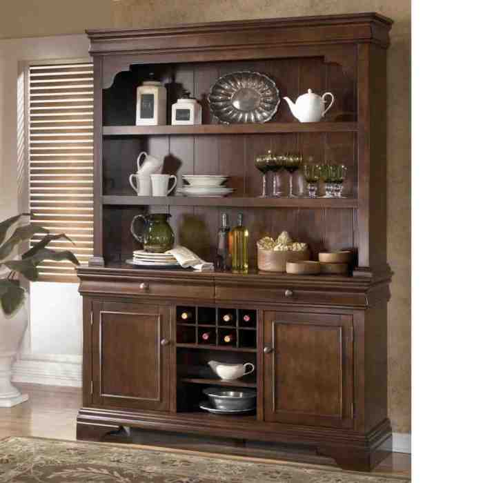 How to decorate a hutch in dining room