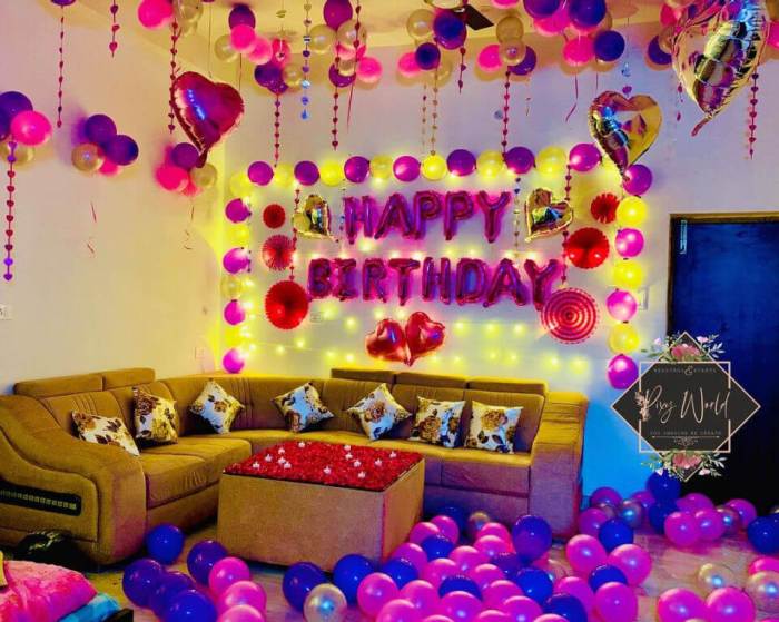 How to decorate a room for birthday surprise