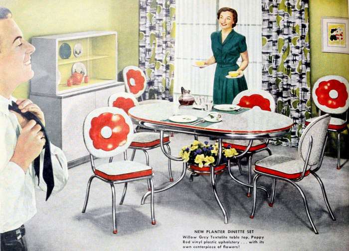 How to decorate small 1950's dinning room