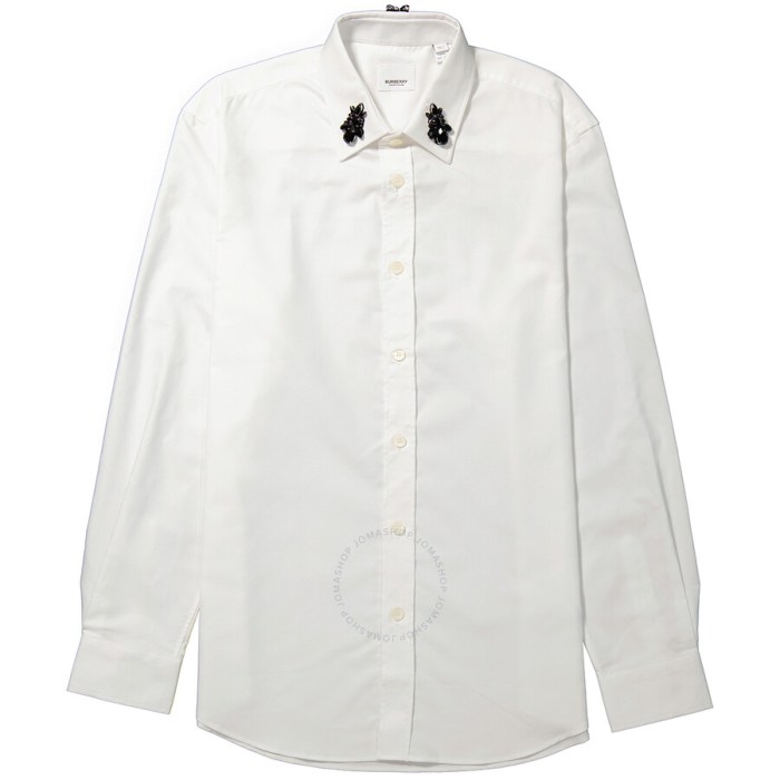 Mens white burberry dress shirt