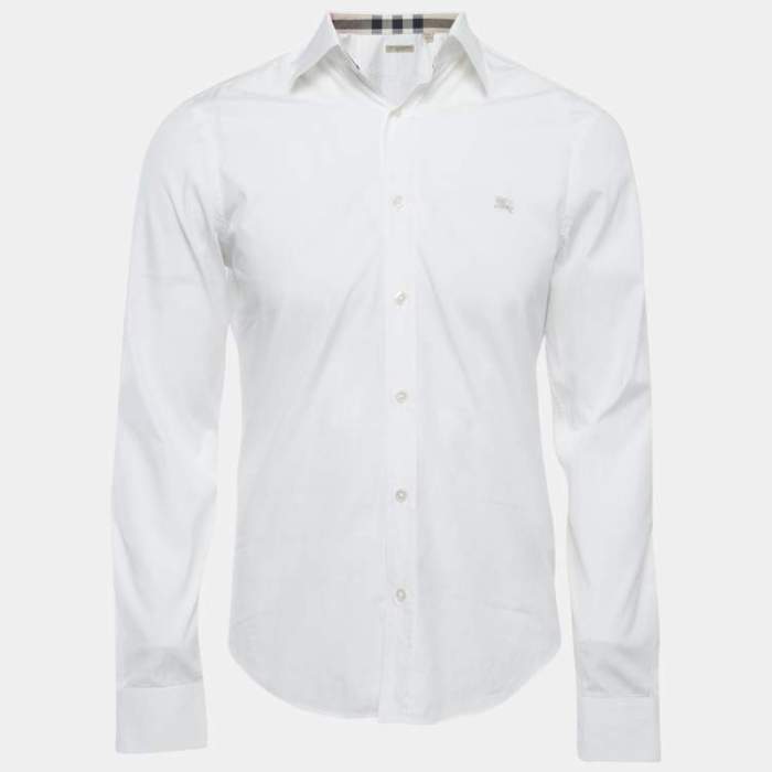 Mens white burberry dress shirt